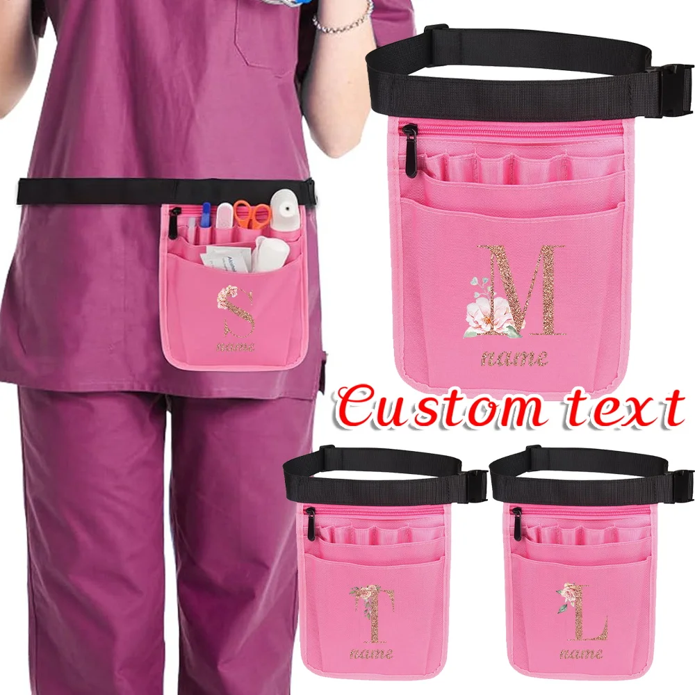 

Customized Name Nurse Waist Bag Portable Nursing Bags Medical Supplies Storage Pack Multifunctional Tools Pocket Large Capacity