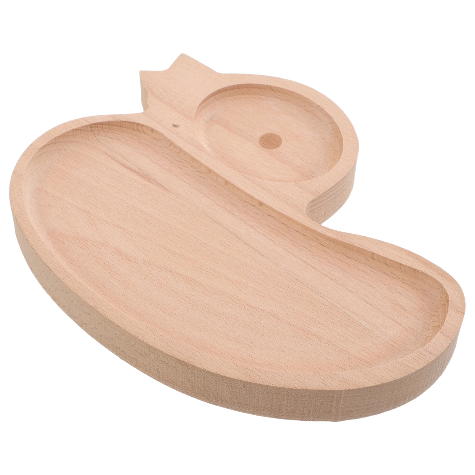 

Tray Wooden Sectioned Platter Fruit Snack Plate Kids Dinnerware Serving Dish Sturdy Easy Clean Multi Functional