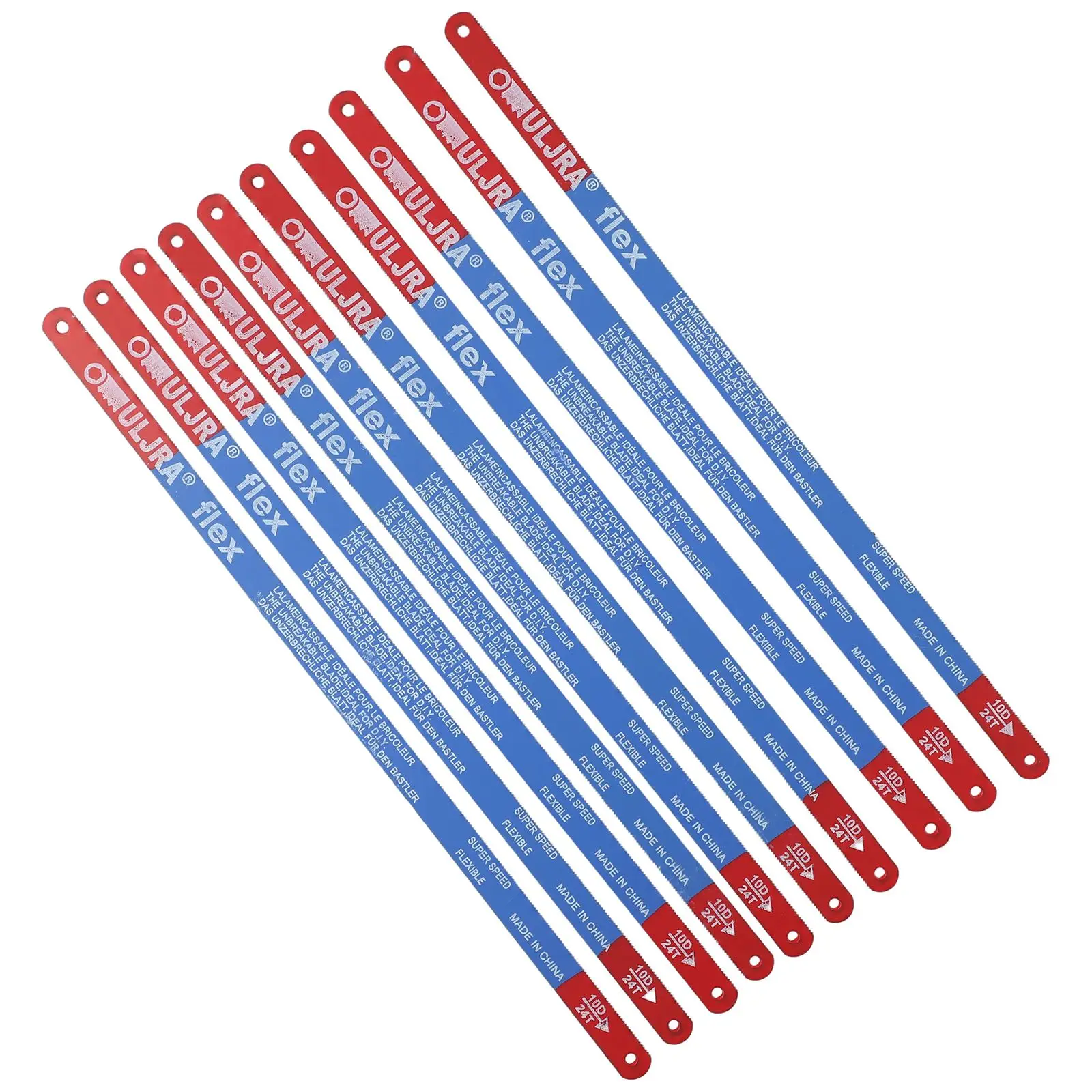 Lame de Scie à métaux Bimétal 14T/18T/24T, 300mm, 10 Pièces, Outils Manuels de Coupe de Viande et de Bois, Travail de Calcul