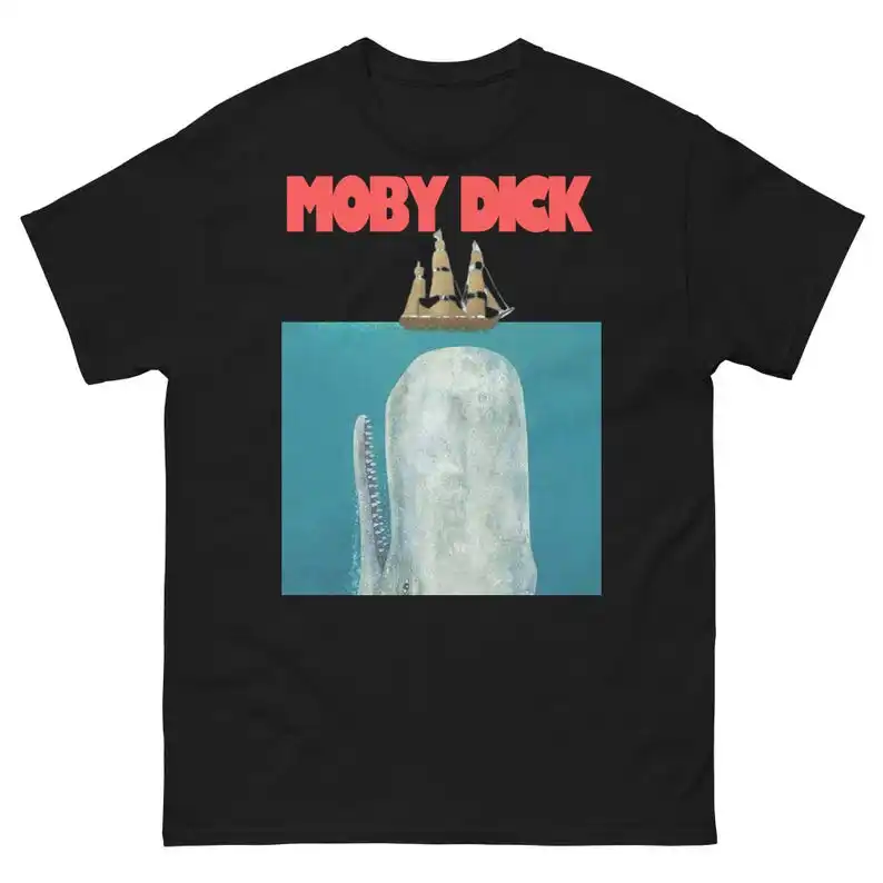 Moby Dick T Shirt | Vintage Literary Whale Graphic Tee | Retro Book Lover Shirt Novel Gift Idea for Readers Ocean Fans T-shirt