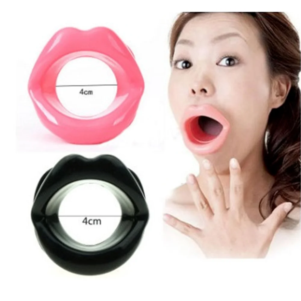 Silicone Rubber Face Slimmer Oral Mouth Muscle Massage Tool Tightener Exerciser Lip Trainer Anti-Wrinkle Chin Massager Wholesale