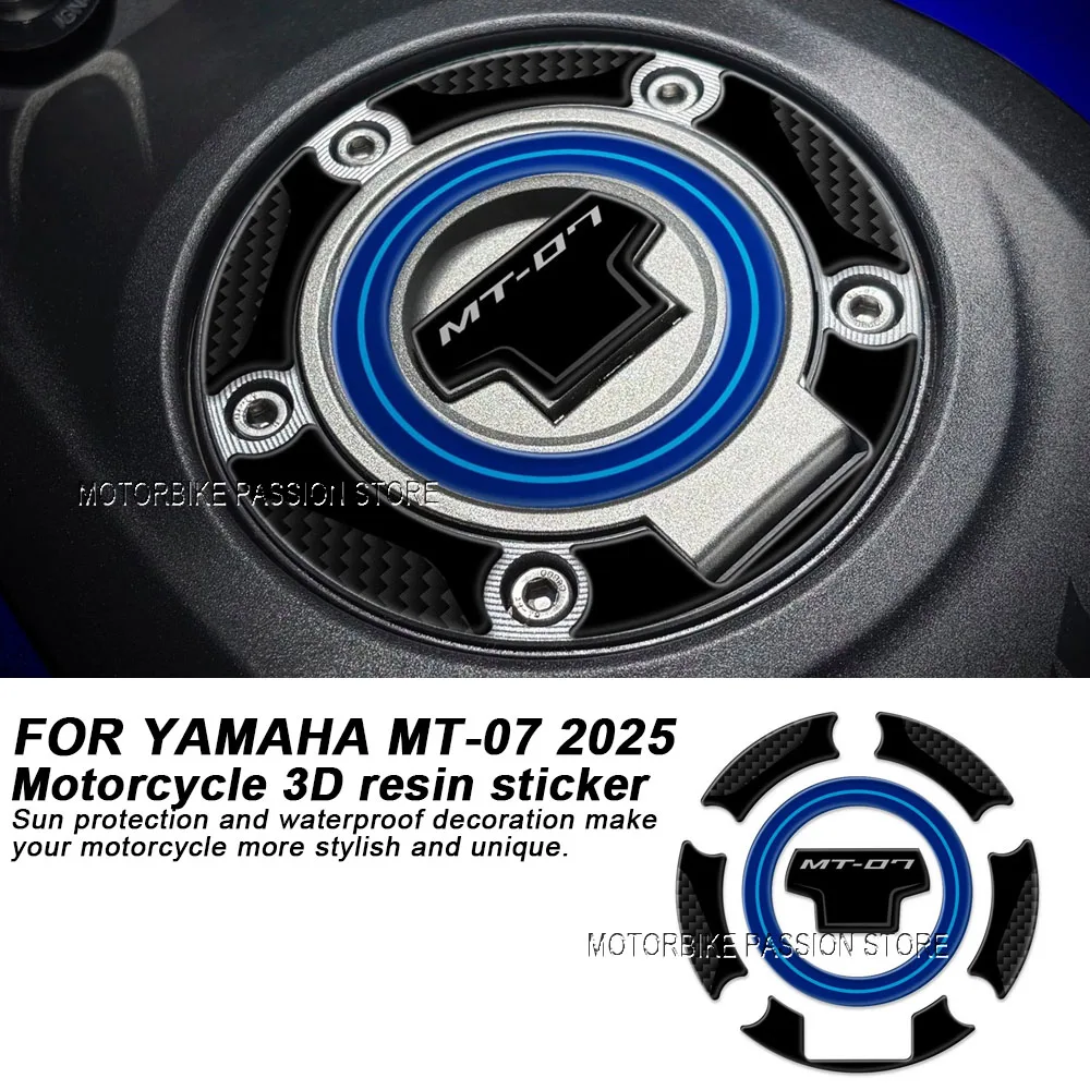 

Для Yamaha MT-07 mt-09 2025 3D наклейка из эпоксидной смолы, крышка топливного бака мотоцикла, защитный комплект, устойчивая к царапинам наклейка, противоскользящая