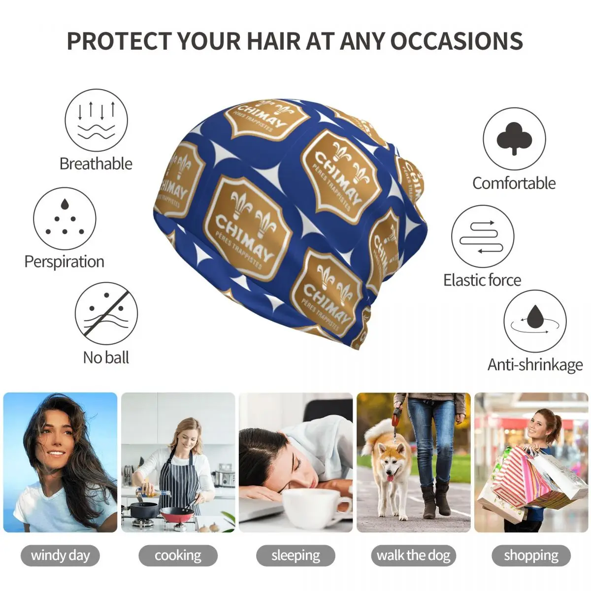 Chimay Logo Bandana Neck Cover Mask Scarf Multifunction Headband Beanies Hat for Men Women Adult All Season - view 4