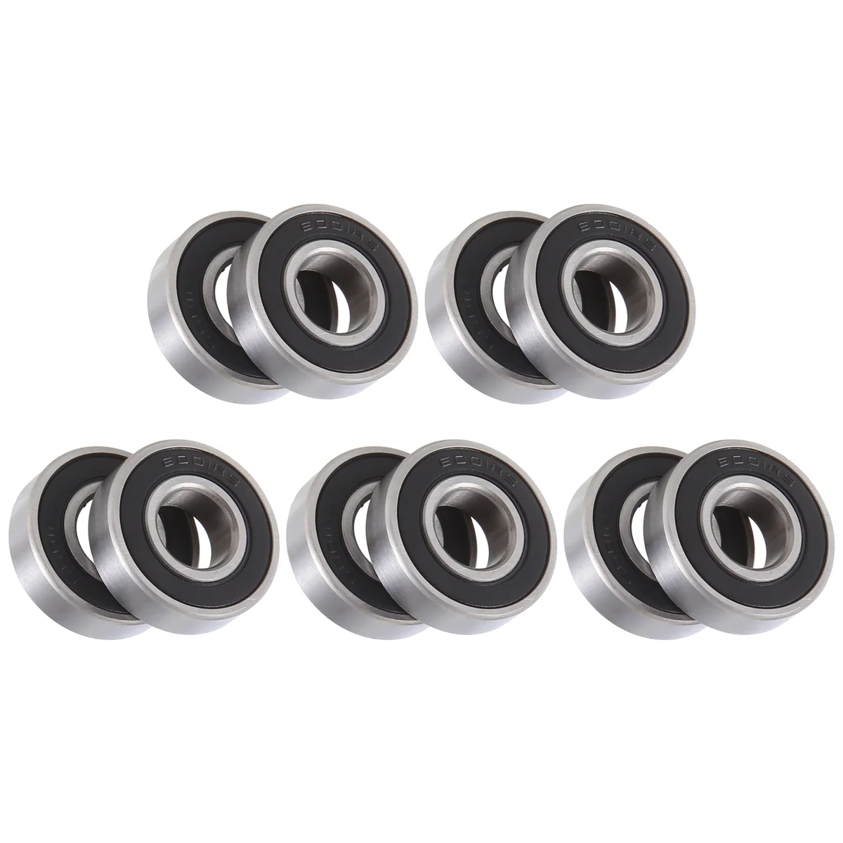 Neues 6001RS Rillenkugellager 28 x 12 x 8 mm 10 Stück, Silber und Schwarz