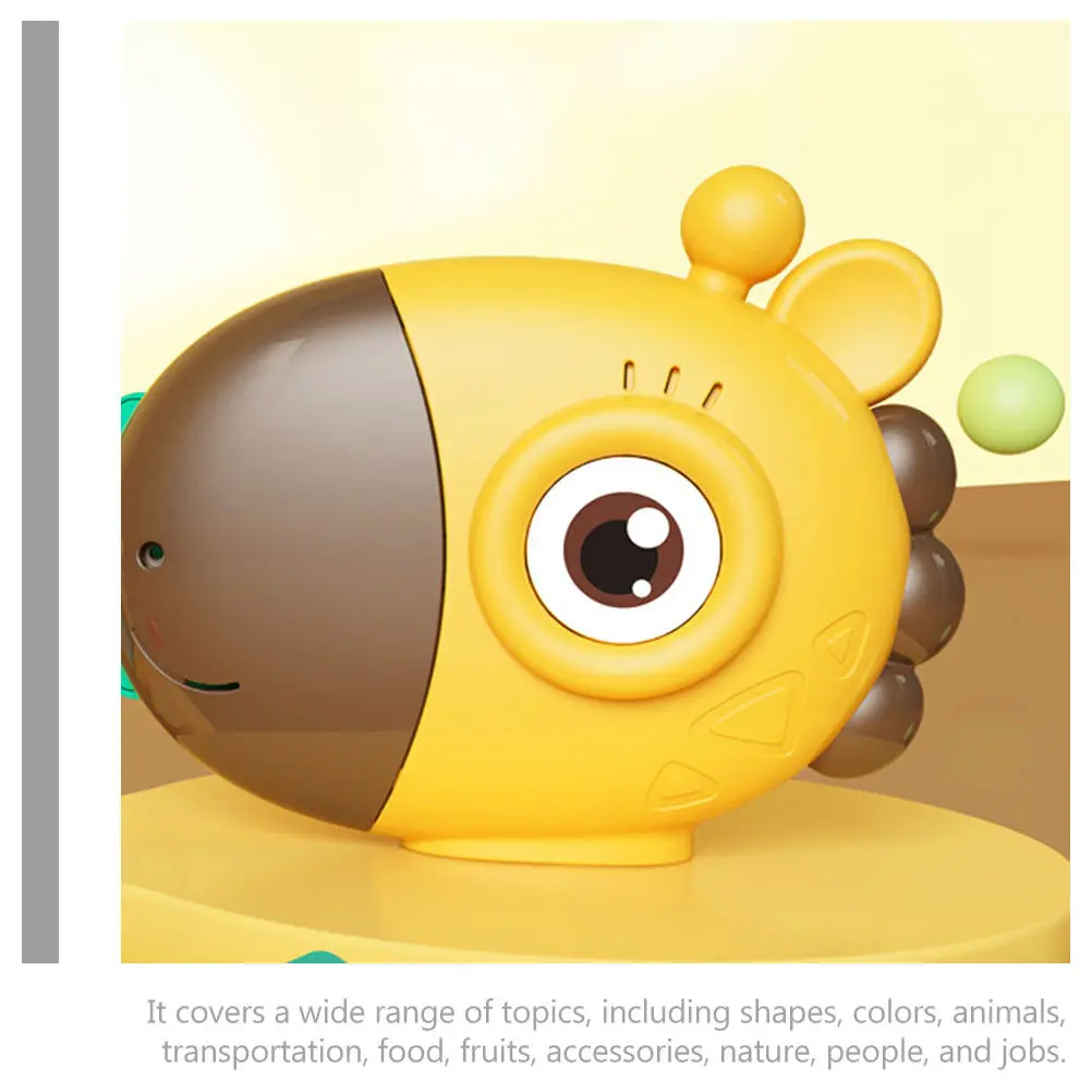 1set-giraffe-reading-machine-children's-learning-educational-speech-device-card-insert-early-cognitive-sensory-speech-fun