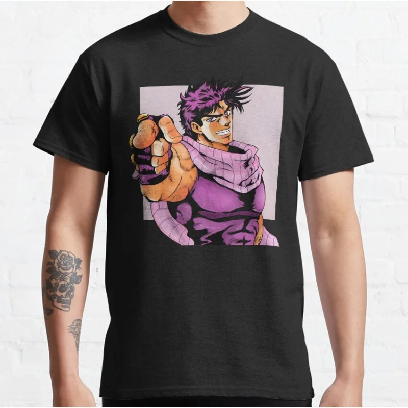 07092 JoJo's Bizarre Adventure Anime Gift t shirt 100% cotton printed Graphic Clothes Y2K clothing Cartoon Tee All size Tops