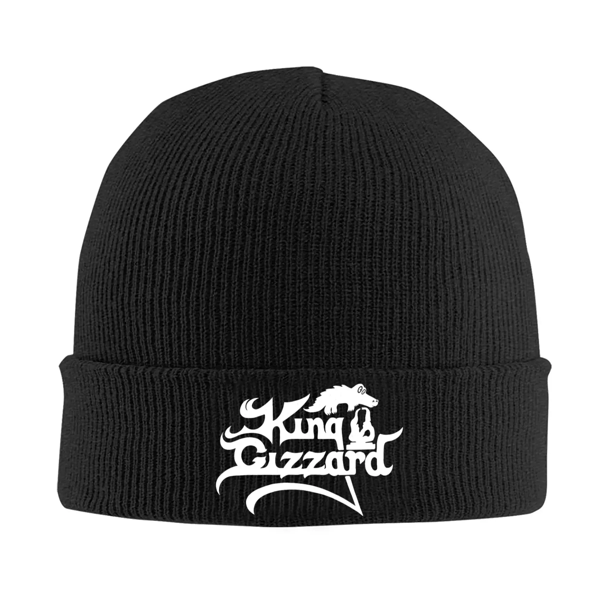 King Gizzard And The Lizard Wizard   Black Metal  Knit Hat Beanie Winter Hats Warm Acrylic  New  Caps for Men Women Gift