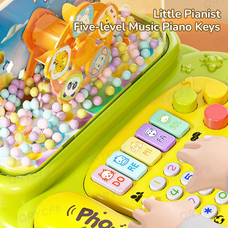 Toddler Toys Music Telephone Early Education Toy Intelligence Simulation Mobile Phone Children's Phone for Baby 6 to 12 months
