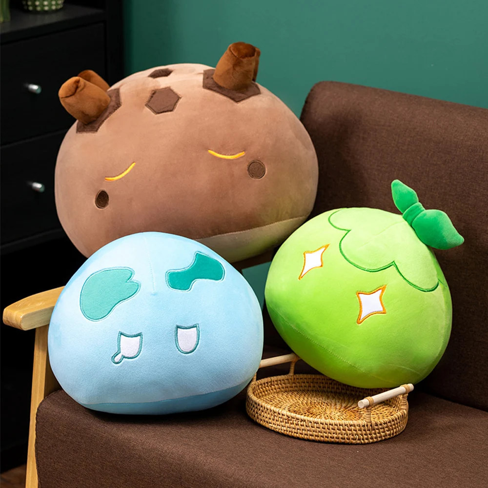 Hot Game Genshin Impact Slime Plush Toys Cute Squishy Anime Pillow Throw Handful Toys Cartoon Birthday Xmas Gifts