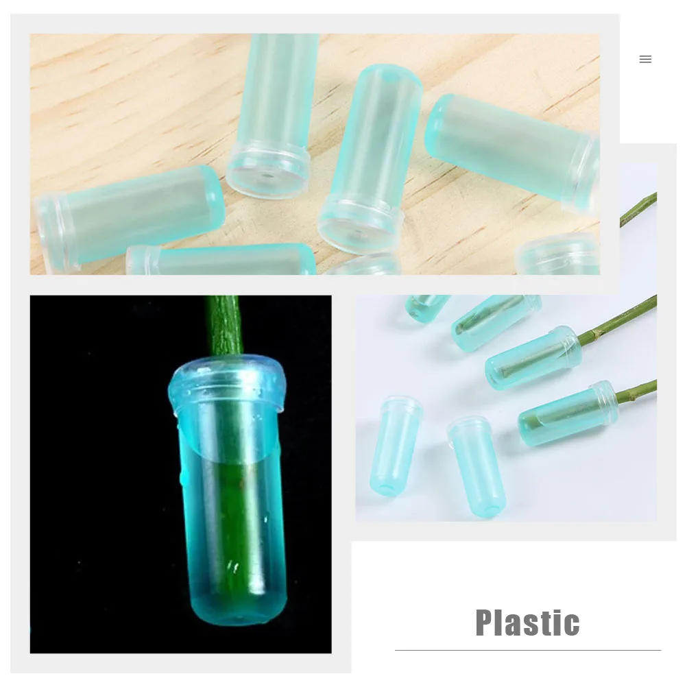 

1 set Flower Storage Tubes Clear Plastic Nutrient Vials for Arranging Supplies Floral Water Tubes Small Culture