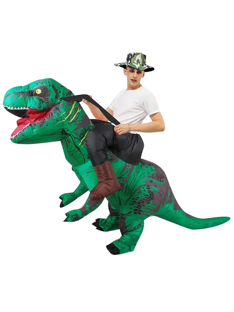 

New Inflatable Dinosaur Costume T-REX Cosplay Party Fantasy Dress Suit Anime Mascot Disfraz Halloween Costume For Adult