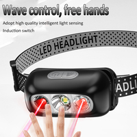 Super Bright Smart Motion Sensor LED Headlamp USB Rechargeable Headlight Waterproof Head Flashlight Induction Head Lamp