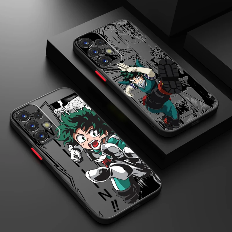 My Heroes Academy Protagonist Frosted Translucent For Samsung Galaxy S24 S23 S22 S21 S20 FE S10 S9 S8 Plus Ultra Pro 5G Back