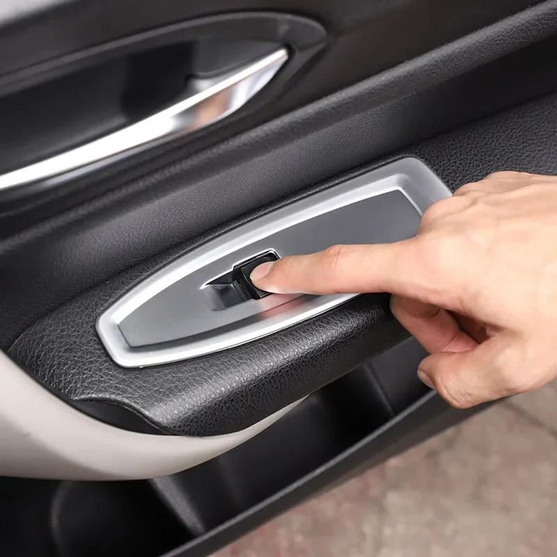 For BMW 1 2 Series F20 F21 F22 F45 F46 14-19 ABS Carbon Fiber Car Glass Lift Switch Panel Frame Cover Stickers Car Accessories