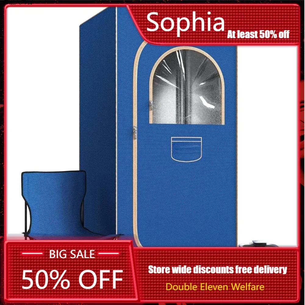 Portable Home Steam Sauna Box, Full Size Personal Thicken 600D Sauna Tent Kit for Spa, Indoor Sauna Relaxation