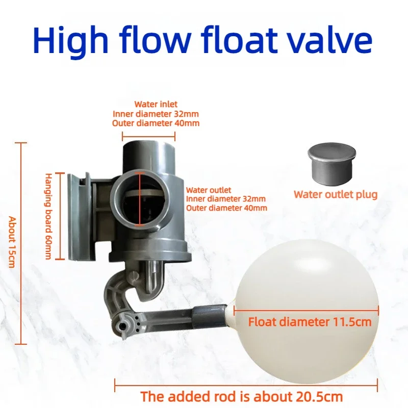 ABS Material Control Adjustable Water Level for Pool Pond Fish Tank Water Automatic Float Valve for Water Tank Shut Off Supply