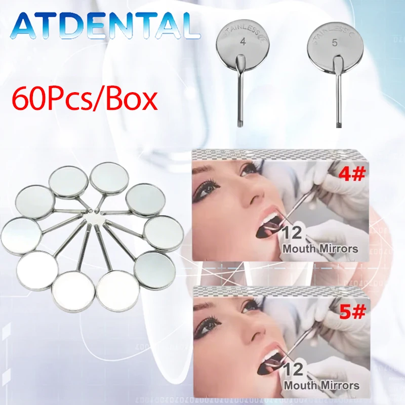 

60Pcs/set Dental Mouth Reflector Kit Reusable Stainless Steel Dentist Equipment Oral Hygiene Set