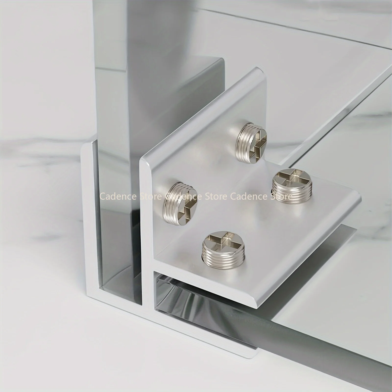 

8 шт. регулируемый стеклянный зажим Al T-типа для 4-8 мм с 3-сторонними зажимами, прочный кронштейн для кухонного оборудования для ограждения на балконе ‌