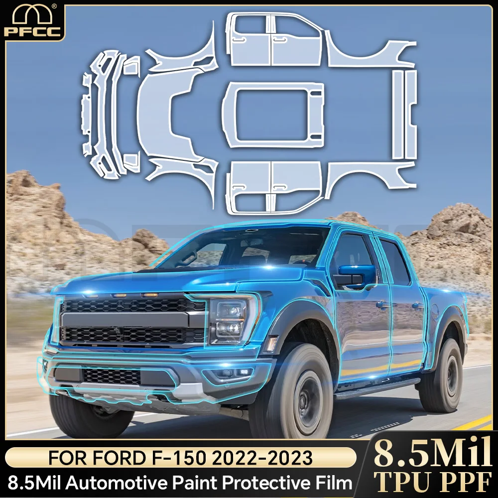 

PPF TPU Pre Cut Sticker for Ford F-150 22-23 PPF Transparent Clear Kit Car Paint Protection Film Styling Body Decal Accessories