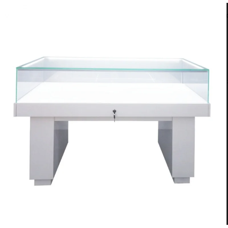 custom.Keway Modern Deluxe Jewelry Sit-down Frameless Glass Museum Jewelry Store Display Showcase