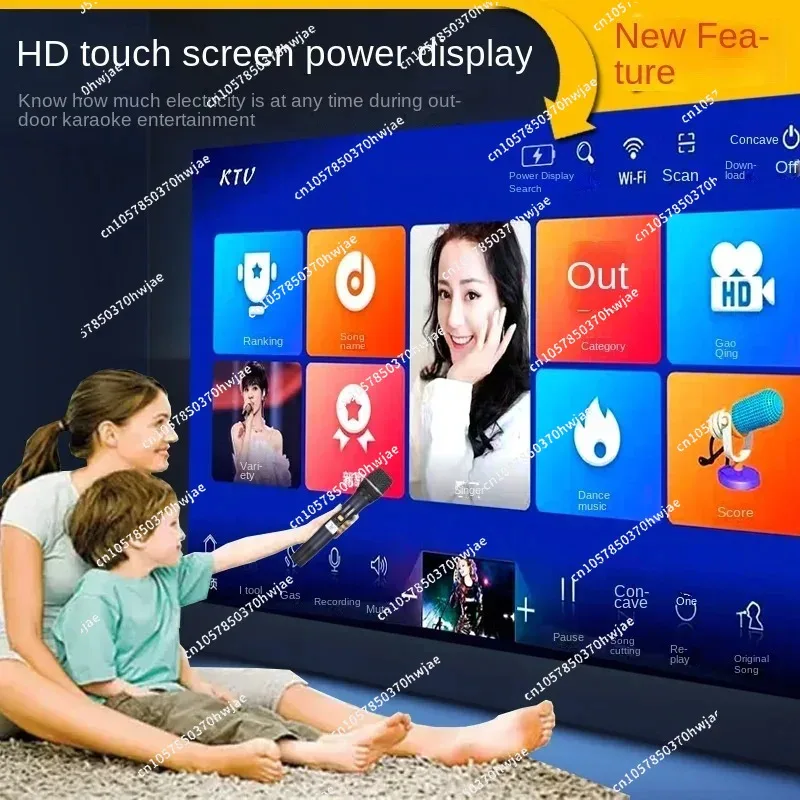 المحمولة في الهواء الطلق VOD المنزل كاريوكي الكل في واحد الأسرة KTV ساحة الرقص ذكي صوت آلة الكاريوكي