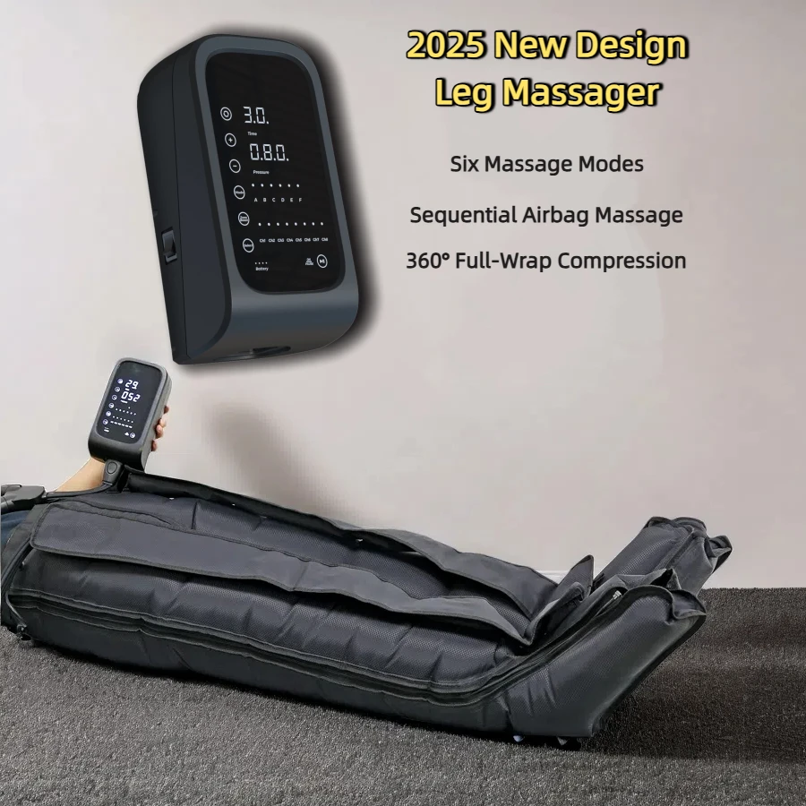 Rechargeable Air Compression Recovery Boots Lymphatic Drainage Leg Massager Sports Relax Equipment
