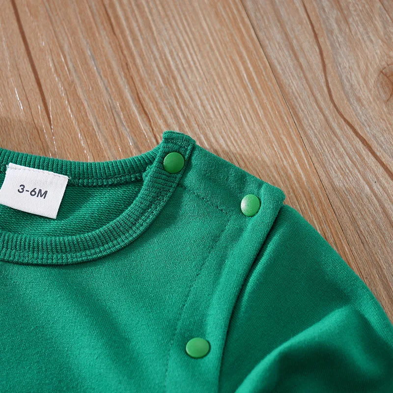 Spring and Autumn New Collection Cartoon Koala Rabbit Green lovely long sleeves Leisure simplicity Baby foot wrap jumpsuit