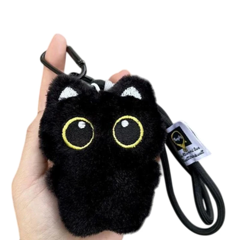 

Creative Cute Camera Black Cat Plush Doll Pendant Keychain Backpack Hangings Decoration