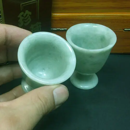 Natural Jade Teacup Wine Glass Hand Carved Jades Stone Goblet Best Gift For Friend