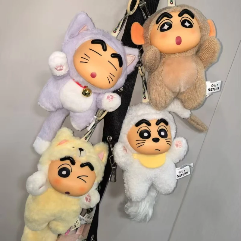 Nieuwe echte 52toys Crayon Shin Chan Big Tail Series Blind Box schattige mini-pop tas hanger trendy speelgoed handgemaakt cadeau voor meisjes jongens