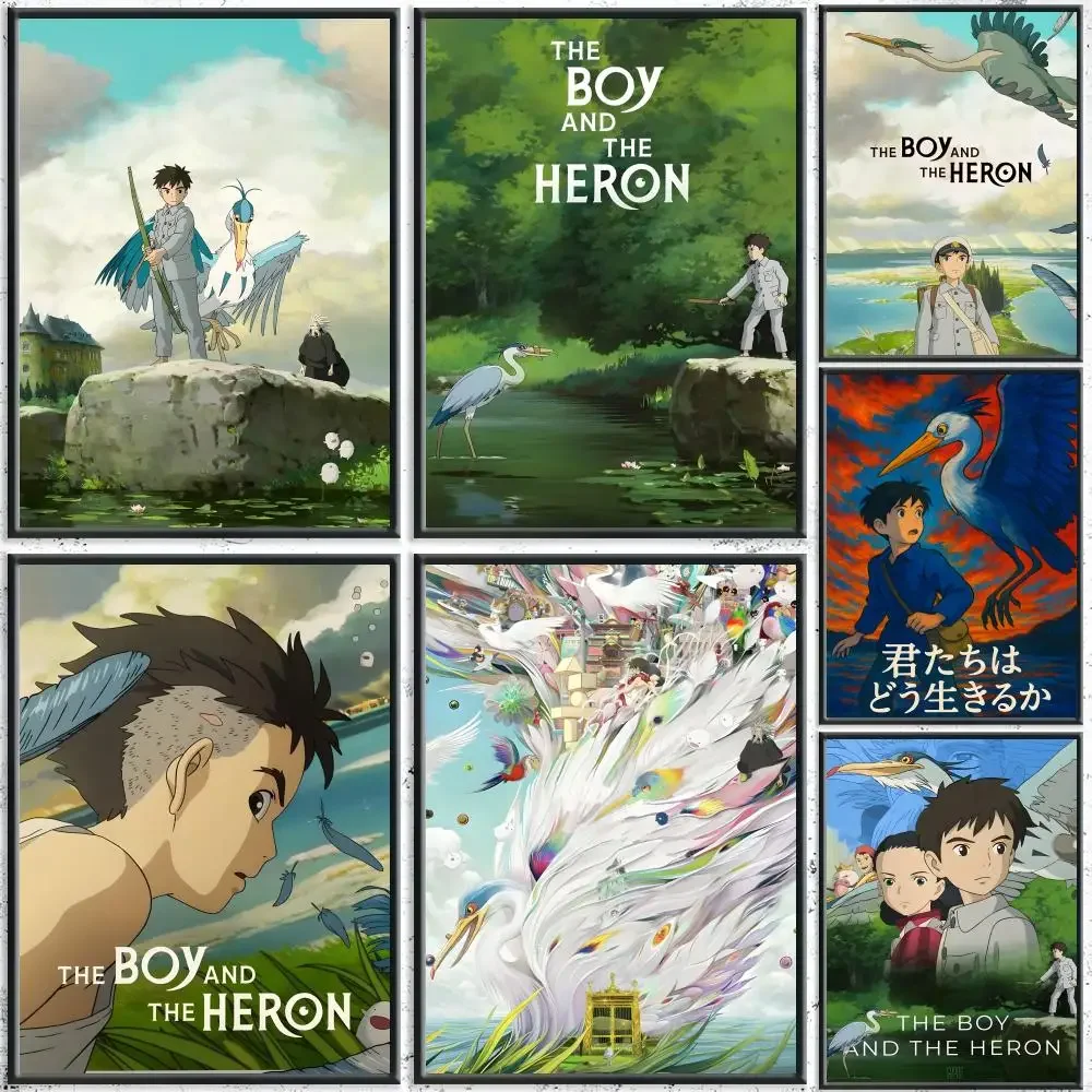 Anime The Boy And The Heron Painting Calligraphy HD Canvas Poster Crease Free Waterproof All Space Wall Decor