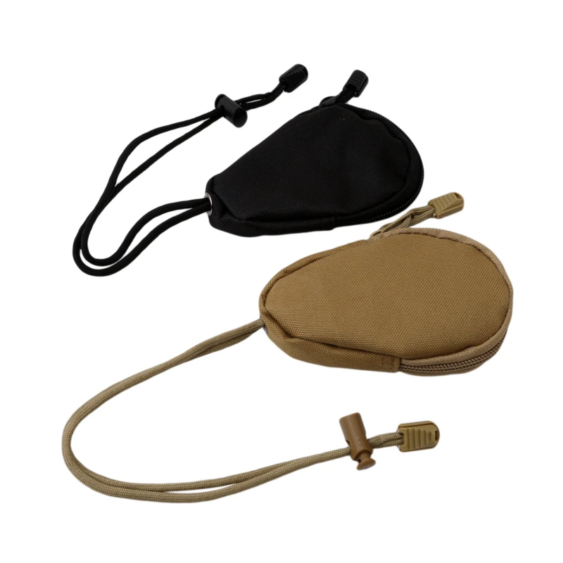 1Pcs Mini Key Wallets Holder Men Coin Purses Pouch Bag Small Pocket Keychain Zipper Case Out Door Pack