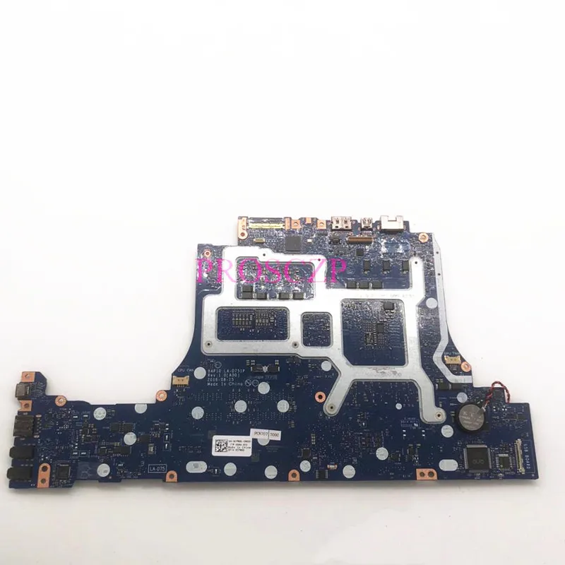 CN-0CTW8D 0CTW8D CTW8D Mainboard For DELL 17 R4  Laptop Motherboard LA-D751P W/SR32S I5-7300HQ N17P-G1-B-KC-A1 100% Working Well