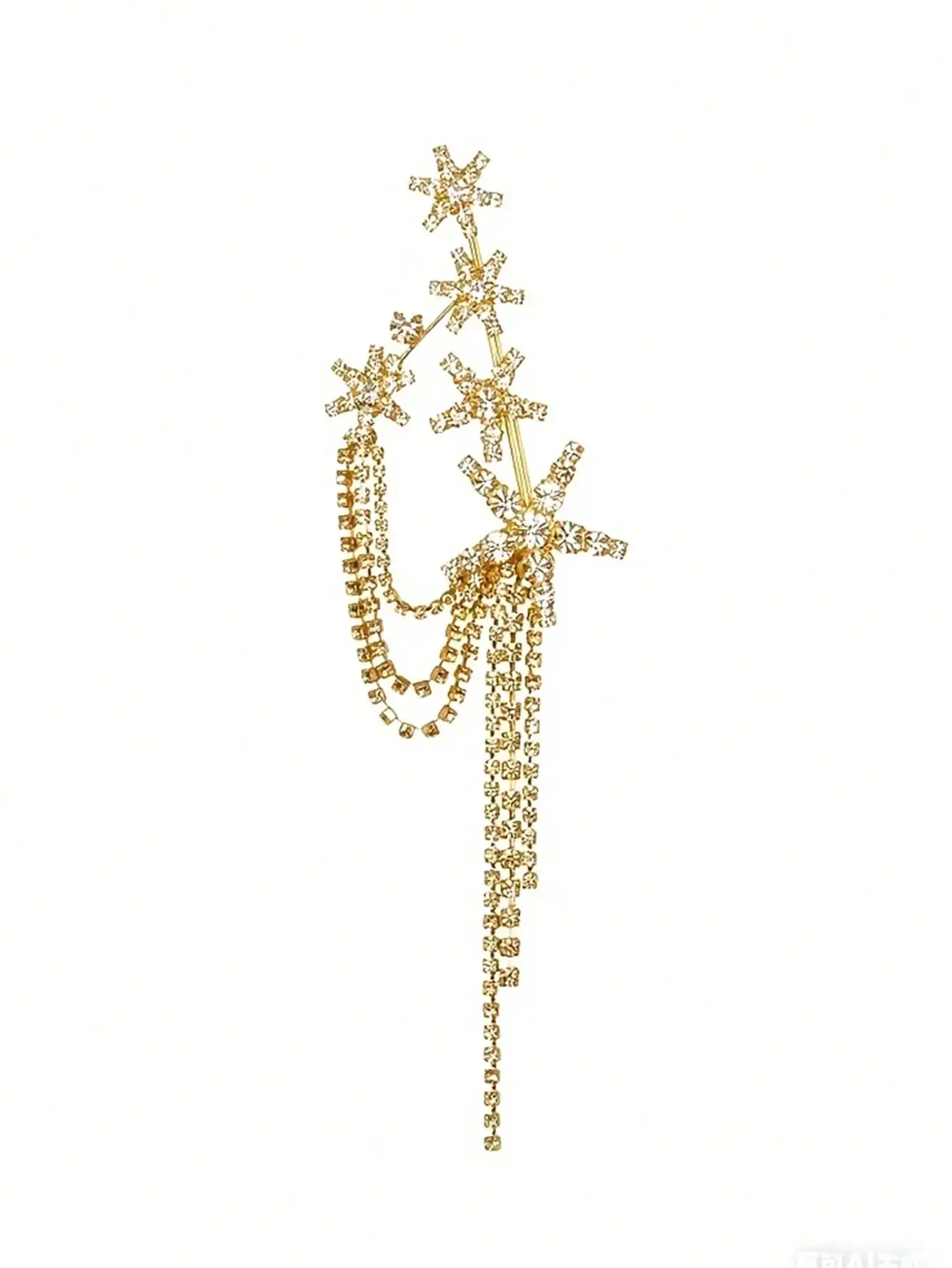 1pc New Star Tassel Brooch - A Luxury Floral Inspired Enamel Lapel Pin, Fashion Accessory Brooch For Clothing, Bags, Graduation Gift