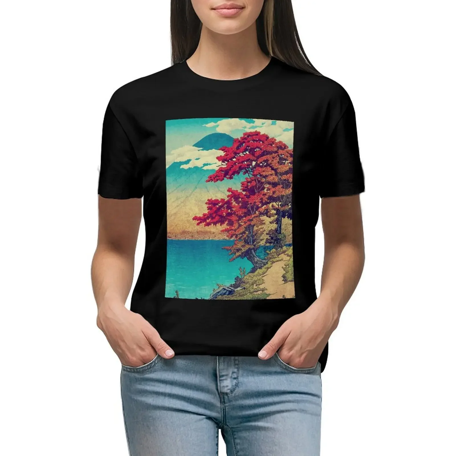 

The New Year in Hisseii - Nature Landscape T-Shirt kawaii clothes female lady clothes workout t shirts for Women