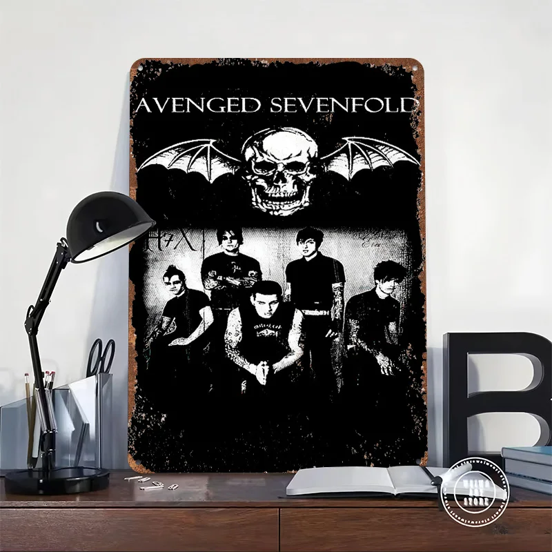 Avenged Sevenfold Band Printed Poster Customized Wall Art Retro Vintage Metal Tin Signs for Wand Deko Living Room Decoration