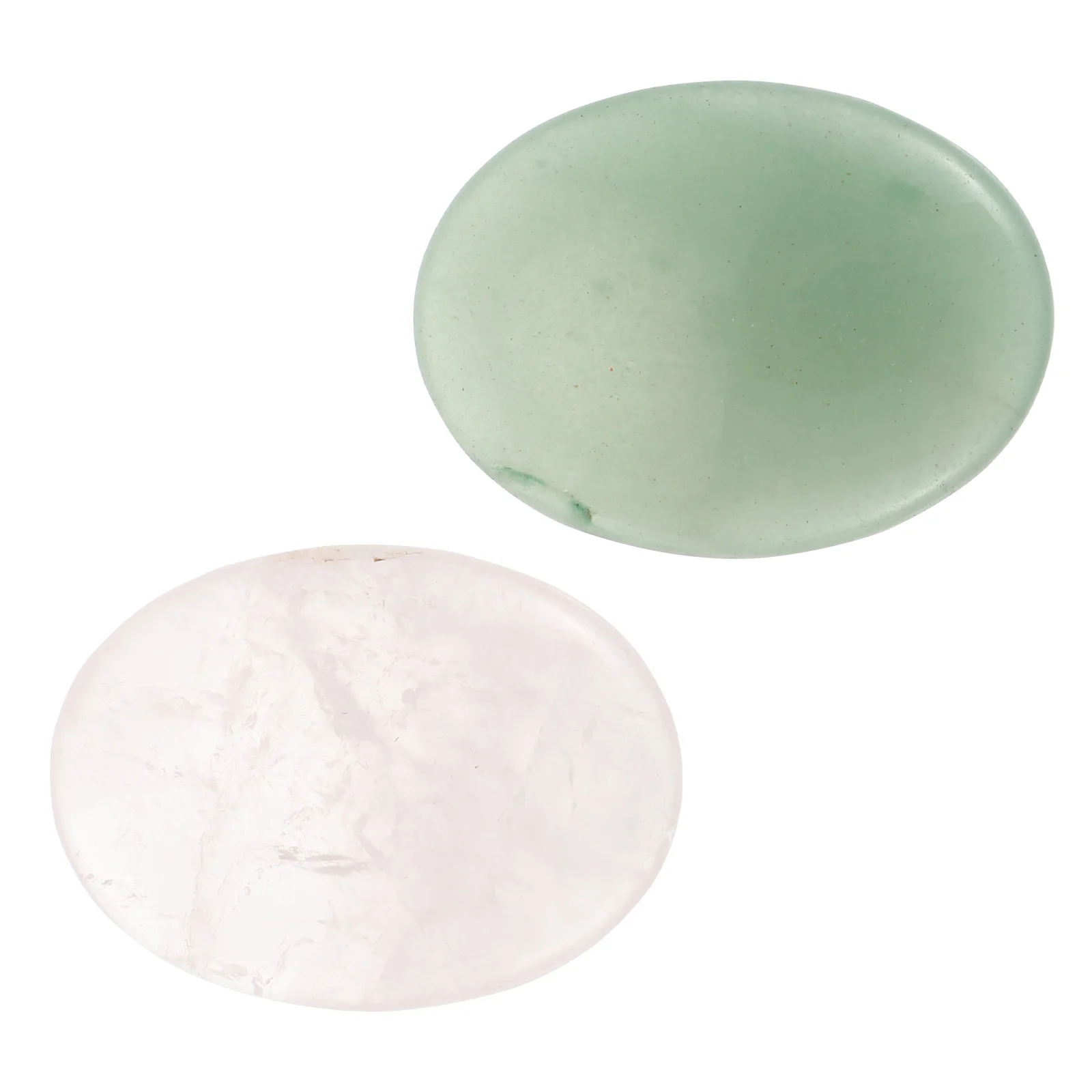 2 Pcs Pocket Palm Gemstone Facial Scraping Board Gua Sha Neck Massagers Scrapper