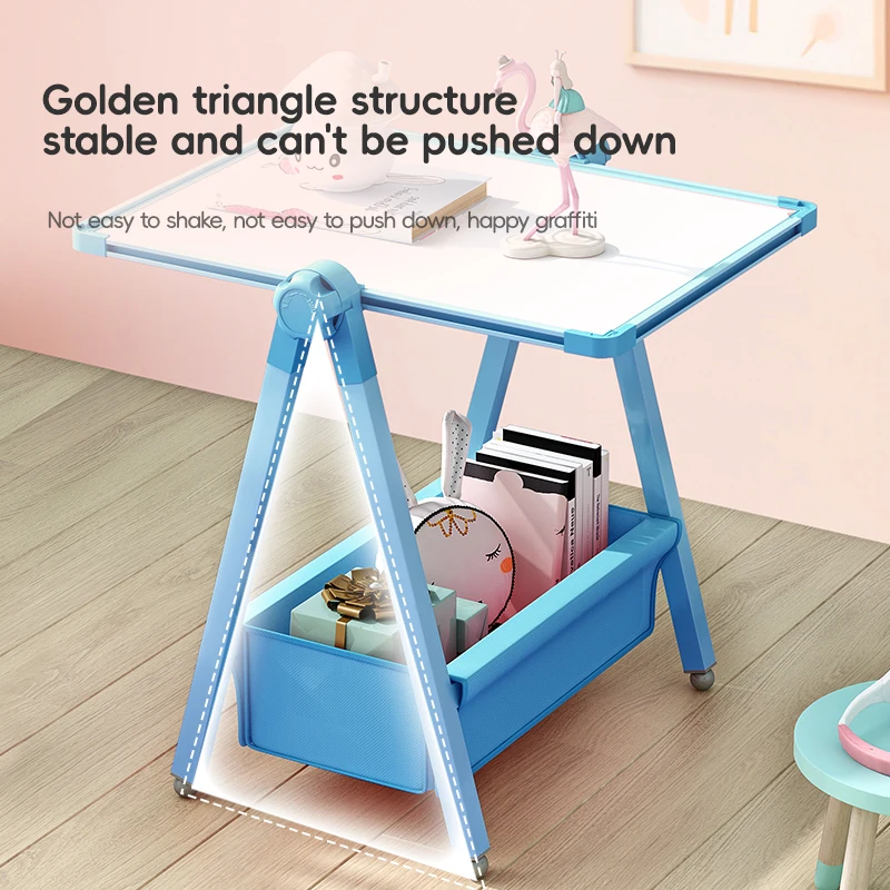 Children's drawing board, magnetic double-sided teaching board for babies, home small blackboard, stand type coloring, doodling