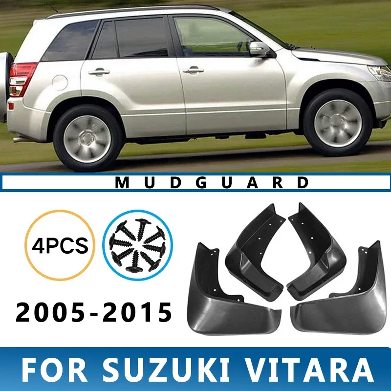 

Mud Flaps Fit for SUZUKI VITARA 2005-2015 2006 2007 2008 2009 Mudguards Tire Fenders Splash Proof Accessories Wheel Guards 4ps