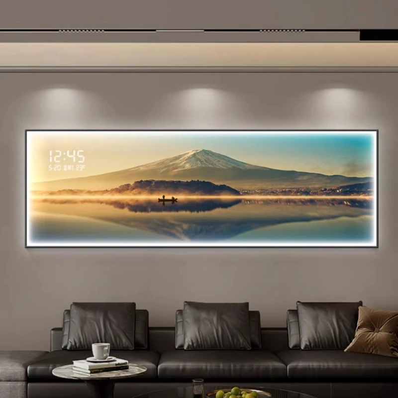 غرفة المعيشة الديكور اللوحة ساعة إلكترونية الحديثة الراقية الإبداع ساعة حائط عناصر ديكور المنزل reloj de pared الأثاث #1