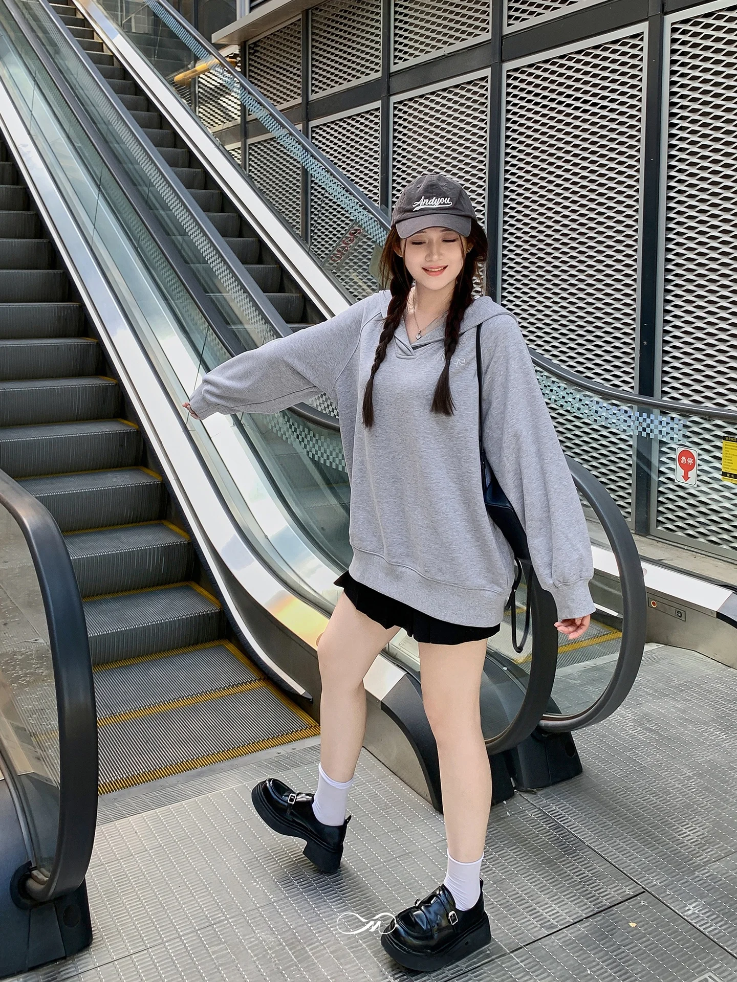 

Mae plus Size Women's Sweatirt Embroidered Naval Sle Large Collar Casual Loose Fit Long Sve Cotton Autumn Wear