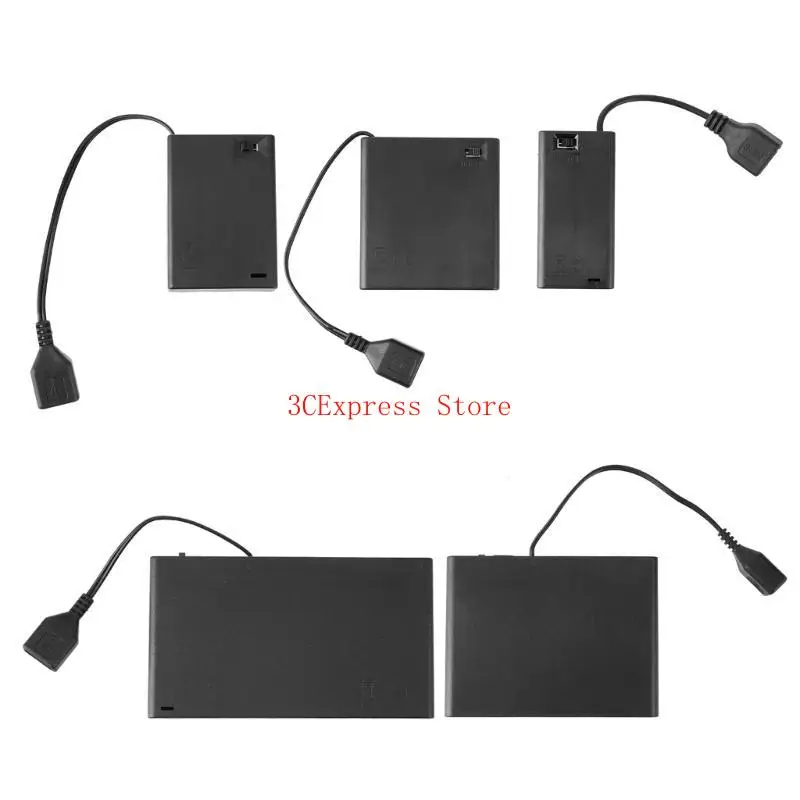 AA Battery Case 2/3/4/6/8 Slot USB AA Caixa bateria AA Slot feminino USB