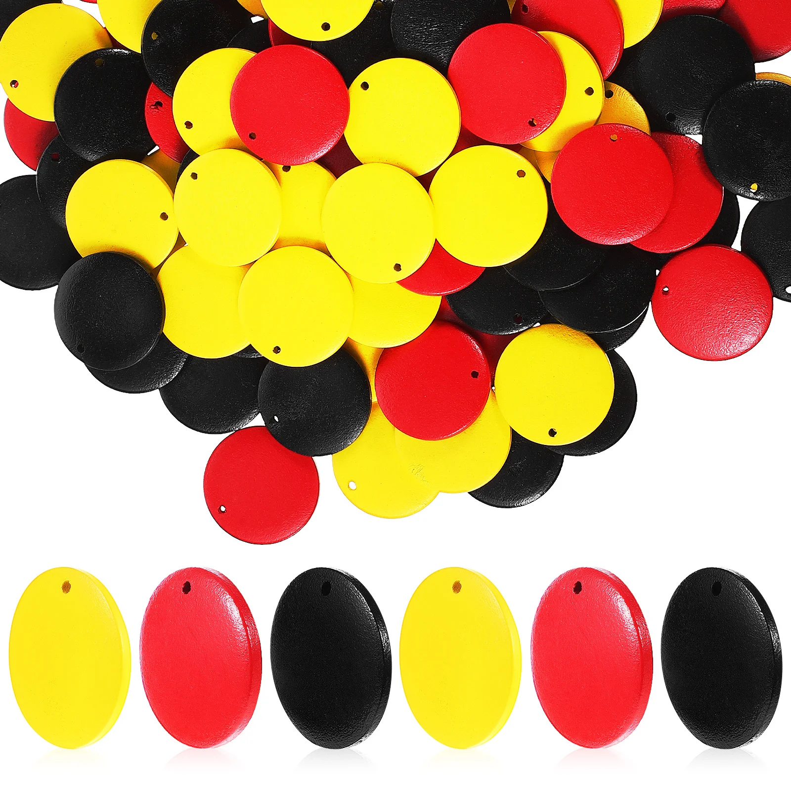 

100Pcs Earring Materials Wooden Round Circle Charms Pendants DIY Jewelry Making Supplies for Earrings Necklace Bracelet