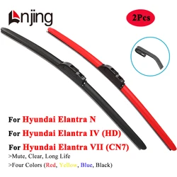 LNJING Colorful Wiper Blades For Hyundai Elantra Avante Touring I30CW HD CN7 2005 2008 2010 2011 2012 2020 2021 2022 2023 2024