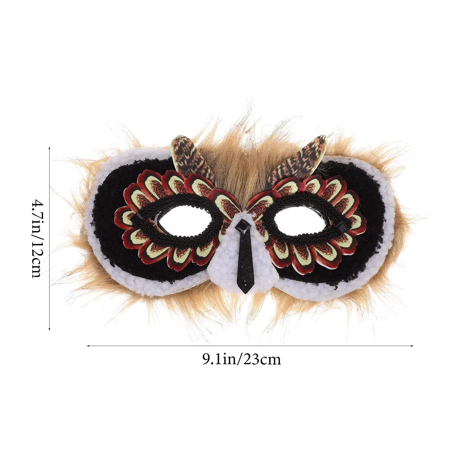 قناع البومة للأطفال على شكل رسوم متحركة قابل لإعادة الاستخدام غير منسوج للمهرجانات، أزياء بتصميم حيوانات، أقنعة الهالوين لتزيين الحفلات