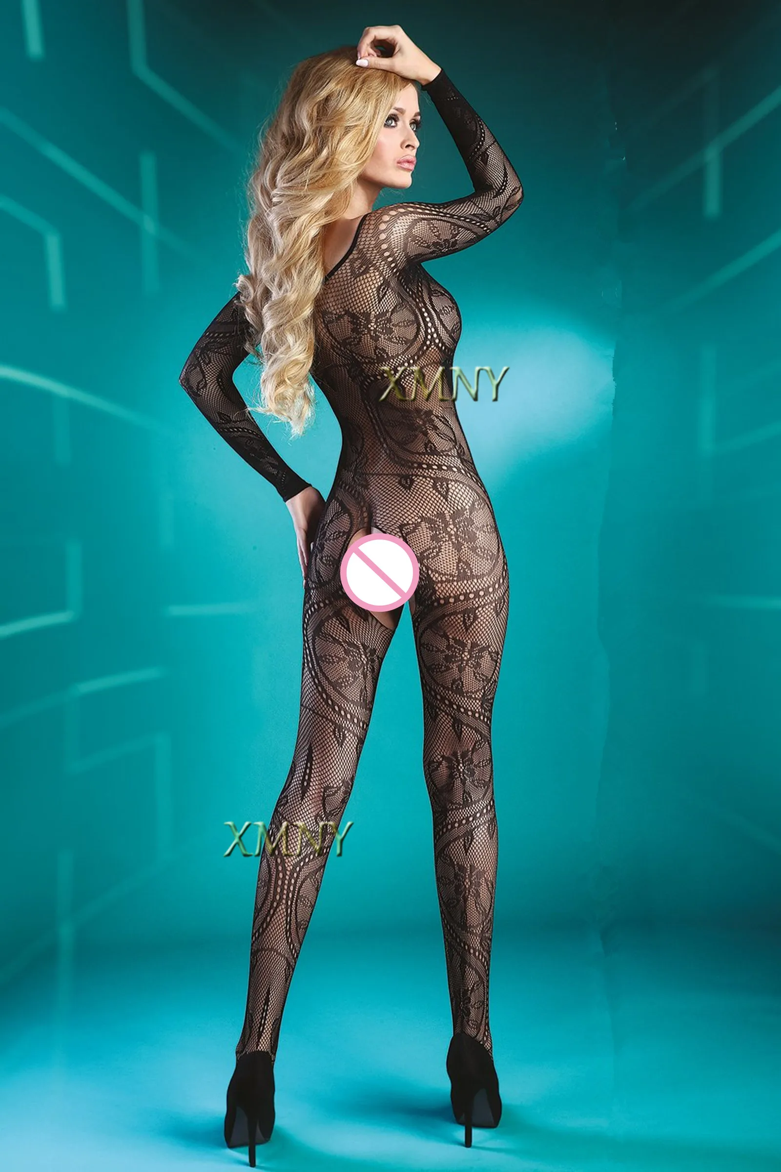 New Open Crotch Bodystocking For Women Lingerie Black Body Suit Sexy Porn Underwear Crotchless Costume Mesh Teddies Bodysuits 18