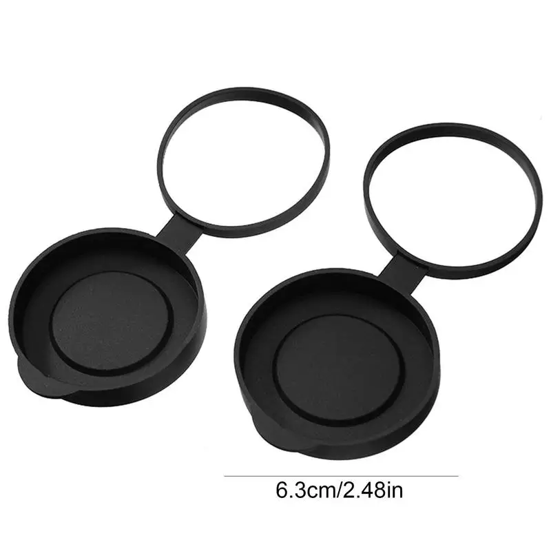 2pcs Lens Caps Objective Cover Binoculars Protective Rubber Lens Caps Lens Spotting Telescope Binocular Rear Caps Dust Cover