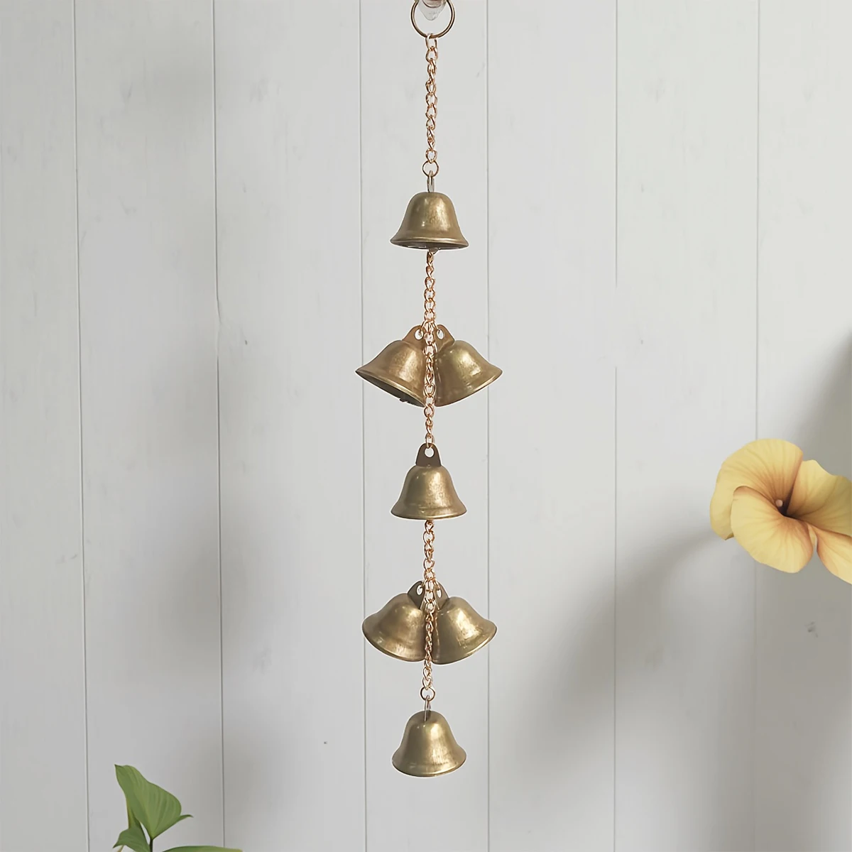 1Pc Metal Wind Chime, Outdoor Garden Hanging Decoration, Country Style, with Decorative Chain, Suitable for Patio, Garden and Wall, Thanksgiving and Other Home Decorations, Outdoor Wind Chime, No Electricity Required