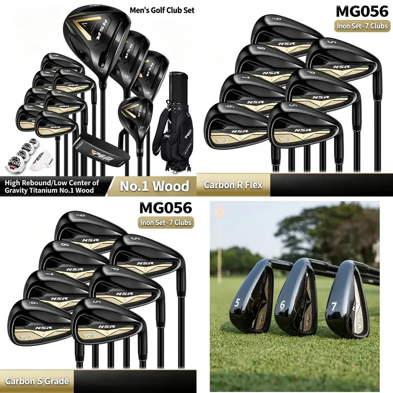 Men's Complete Golf Club Set for Beginners Practicing with Right-handed Golf