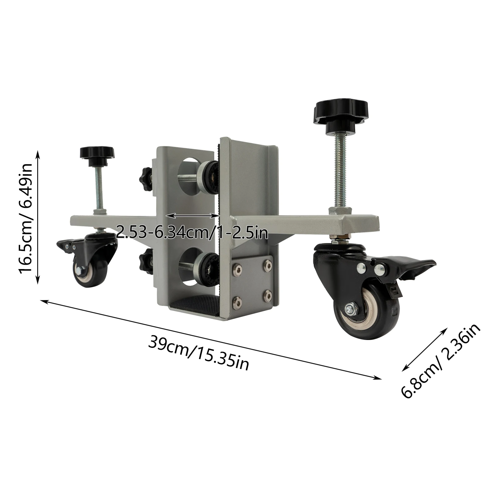 4Pcs Door Installation Kit, Adjustable Fixer Tools,  Iron 1000lb Durable Mount for 1-2.5in Wood Board Door Moving Holder Professional Silver